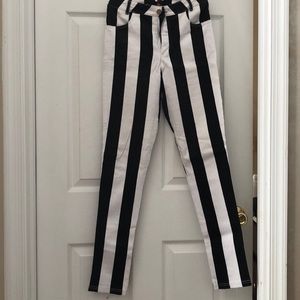 Motel Rocks monochrome striped pants